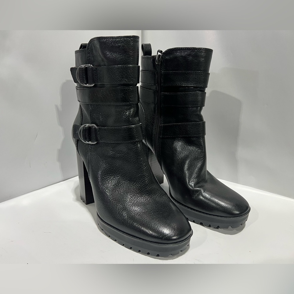 Nine West High-Heel Black Leather Boots